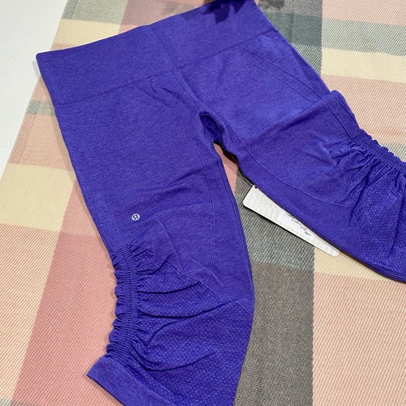 NWT Lululemon In The Flow Crop II Heathered Purple - Picture 7 of 10